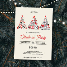 Christmas Party Invitation | Christmas Trees