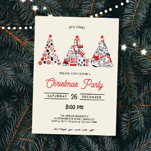 Christmas Party Invitation   Christmas Trees