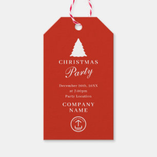 Christmas Party Invitation Corporate Business Logo Gift Tags