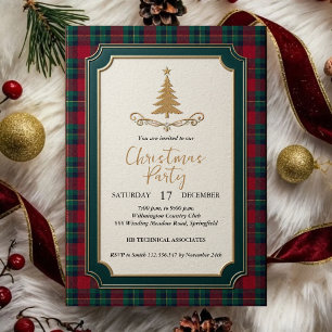 Christmas Party Invitation   Elegant Gold Christma