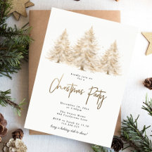 Christmas Party Invitation | Elegant White Winter