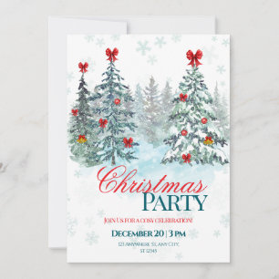 Christmas Party Invitation Holiday Celebration