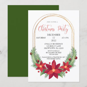 CHRISTMAS PARTY INVITATION, HOLIDAY PARTY INVITATION