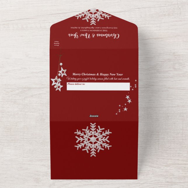 Christmas Party Invitation_red&white All In One Invitation (Outside)