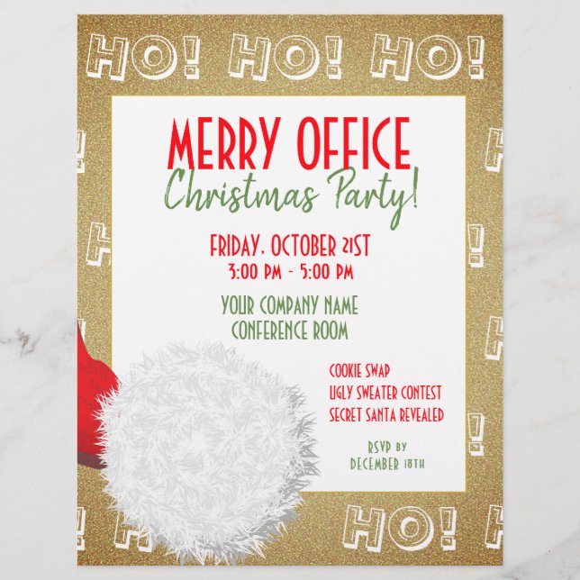 Christmas Party Invitation | Santa Flyer (Front)
