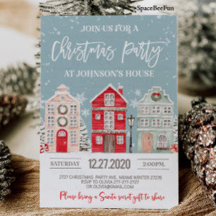 Christmas party invitation Winter Adult Company 