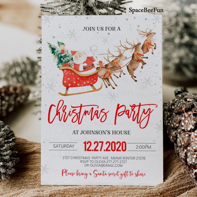 Christmas party invitation Winter Santa Reindeer (Christmas party invitation Winter Santa Reindeer
Christmas party invitation Winter Santa Reindeer sl)