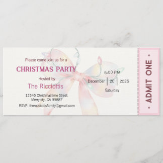 Christmas Party Invitation, Xmas Invite