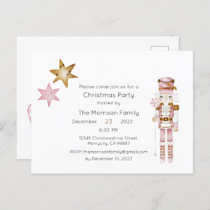 Christmas Party Invitation, Xmas Invite Postcard