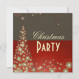 Christmas Party invitations, champagne bubbles Invitation