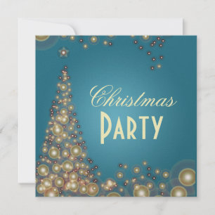 Christmas Party invitations, champagne bubbles Invitation