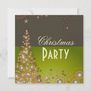 Christmas Party invitations, champagne bubbles Invitation