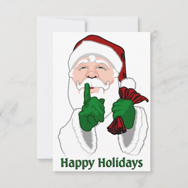 Christmas Party Invitations Custom Santa Cards (Front)