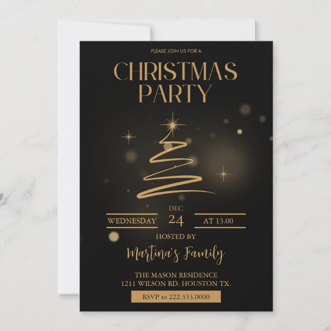 Christmas Party Invitations Holiday Party (Front)