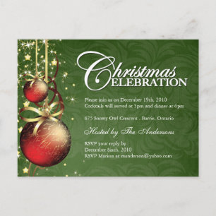 Christmas Party Invitations Postcards
