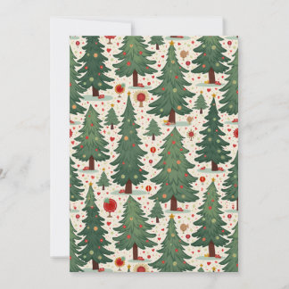 Christmas party invitations tree pattern
