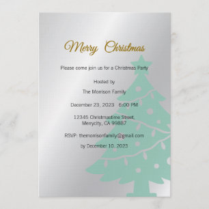 Christmas Party Invite, Christmas Dinner Invitation