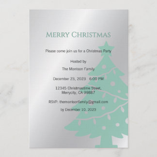 Christmas Party Invite, Christmas Dinner Invitation