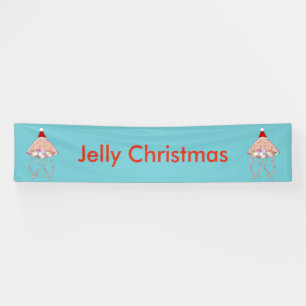 Christmas Party Jellyfish Custom Banner