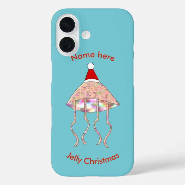 Christmas Party Jellyfish Custom Case-Mate iPhone Case (Back)