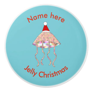 Christmas Party Jellyfish Custom Ceramic Knob