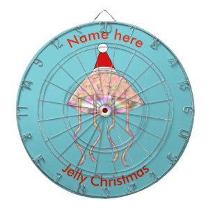 Christmas Party Jellyfish Custom Dart Board