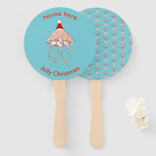 Christmas Party Jellyfish Custom Hand Fan