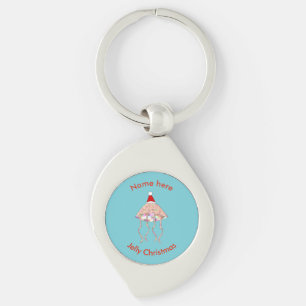 Christmas Party Jellyfish Custom Key Ring