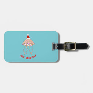 Christmas Party Jellyfish Custom Luggage Tag