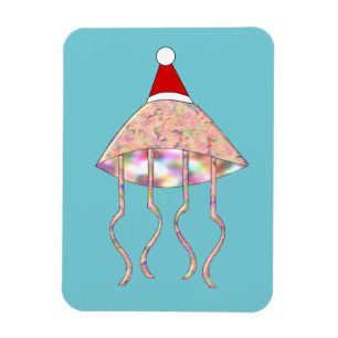 Christmas Party Jellyfish Custom Magnet