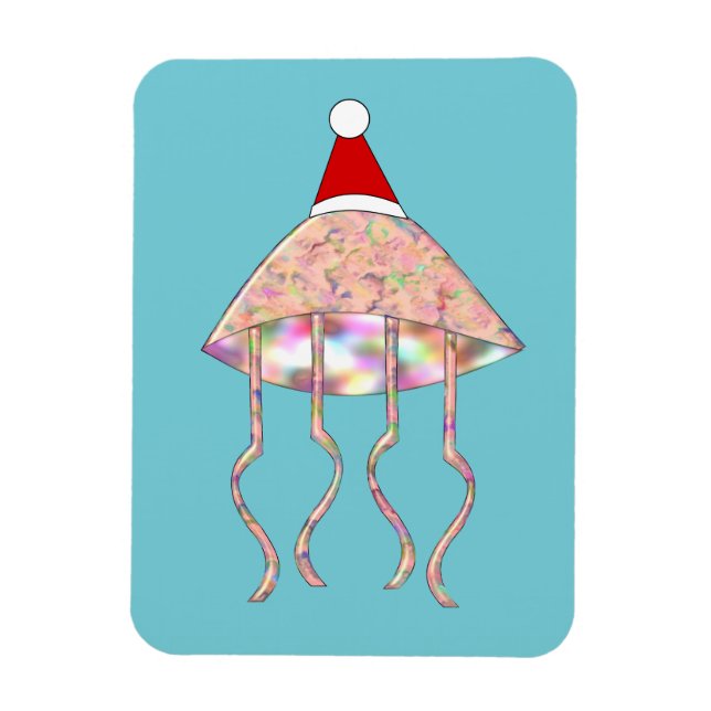 Christmas Party Jellyfish Custom Magnet (Vertical)