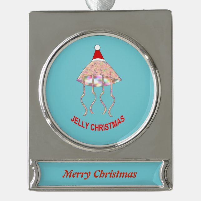 Christmas Party Jellyfish Custom Ornament (Front)