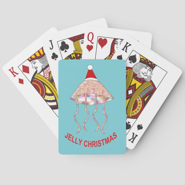 Christmas Party Jellyfish Playing cards (Back)