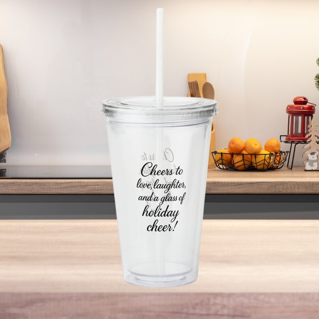 Christmas party love laughter cheer acrylic tumbler (Creator Uploaded)