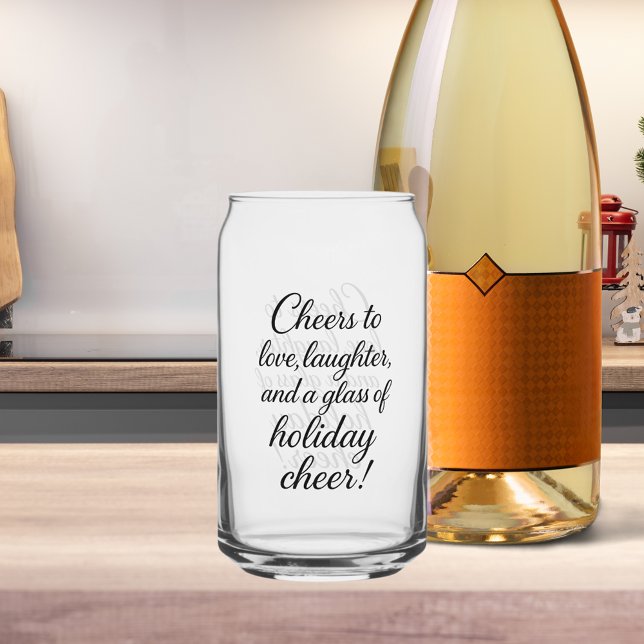 Christmas party love laughter cheer can glass (Creator Uploaded)