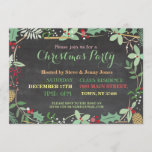 Christmas Party Mistletoe Xmas Chalkboard Invite<br><div class="desc">Rustic Christmas Party Design. SIMPLY CHANGE THE TEXT TO SUIT YOUR PARTY. Back design included</div>