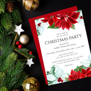 Christmas Party Modern Corporate Holiday Party Invitation