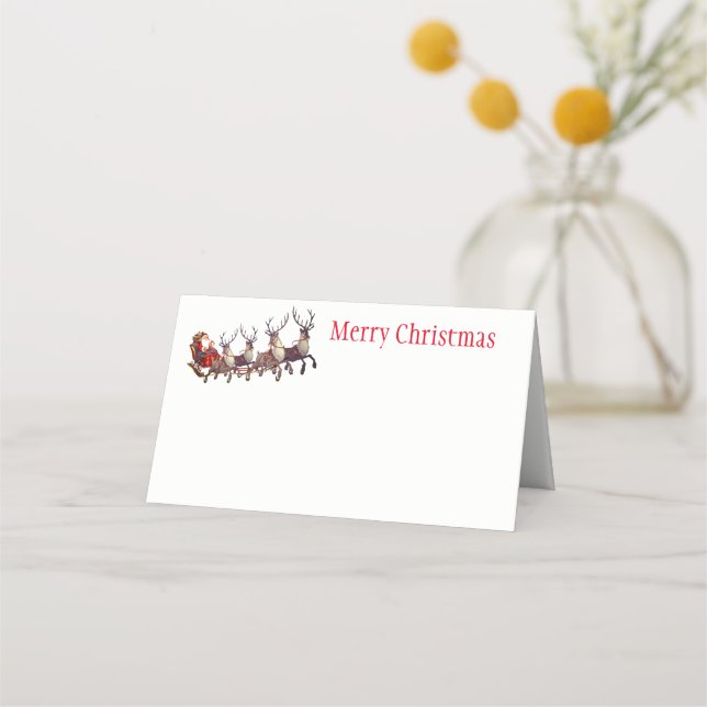 Christmas Party Name Place Card (Front)