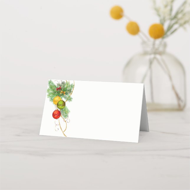 Christmas Party Name Place Card (Front)