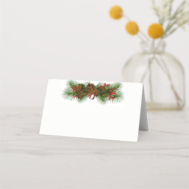 Christmas Party Name Place Card (Front)