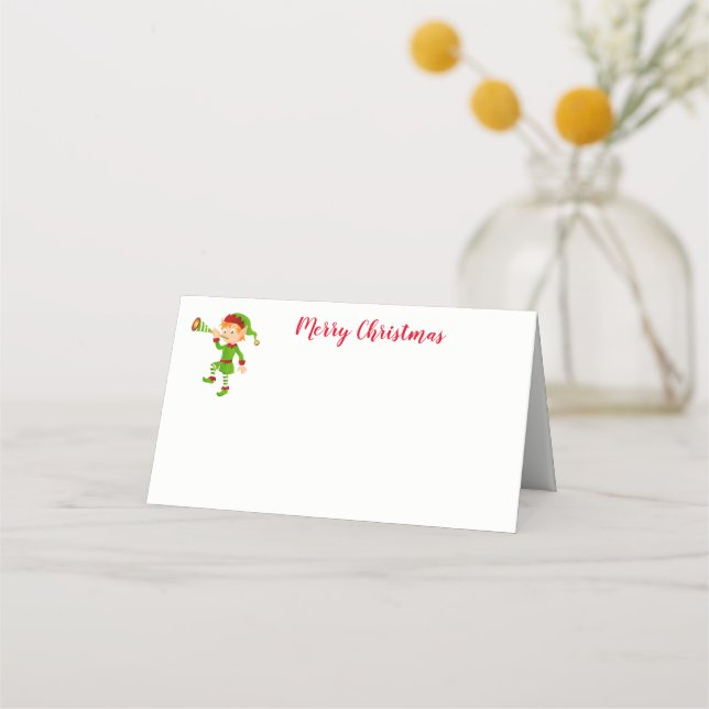 Christmas Party Name Place Card (Front)
