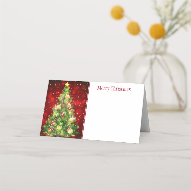 Christmas Party Name Place Card (Front)