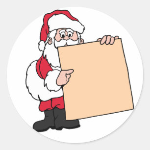 Christmas Party Name Tag Santa Claus