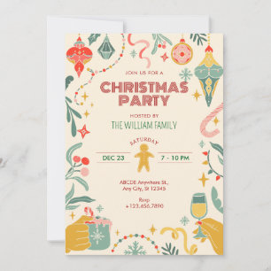Christmas party ornaments Invitation