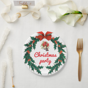 Christmas Party Paper Plates