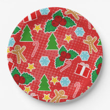 Christmas Party Paper Plates