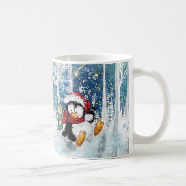 Christmas Party Penguin Mug (Right)