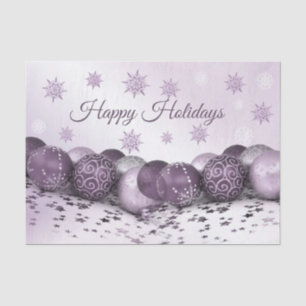 Christmas Party Pink Purple Ornament Snowflakes Tissue Paper