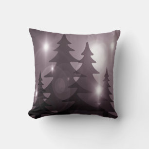 Christmas Party Pink Trees Holiday Winter Elegant Cushion