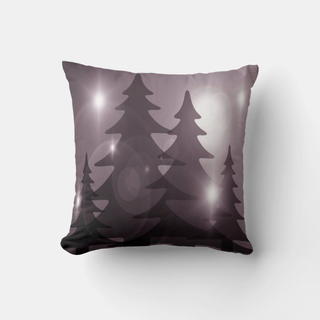 Christmas Party Pink Trees Holiday Winter Elegant Cushion (Front)